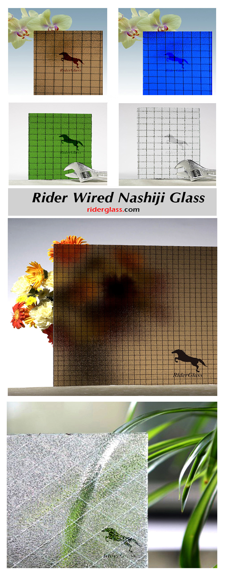 3mm 5mm 6mm Color Pattern (Figured) Nashiji, Clear Pattern Glass
