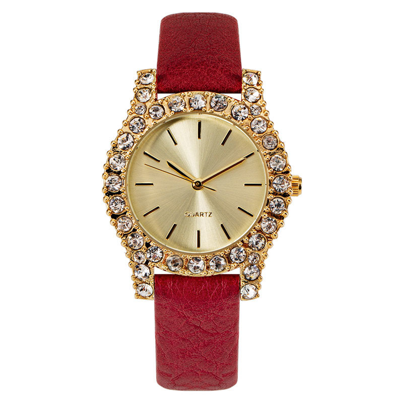 Gluing Crystal Rose Gold Luxury Fashion Watch for Women