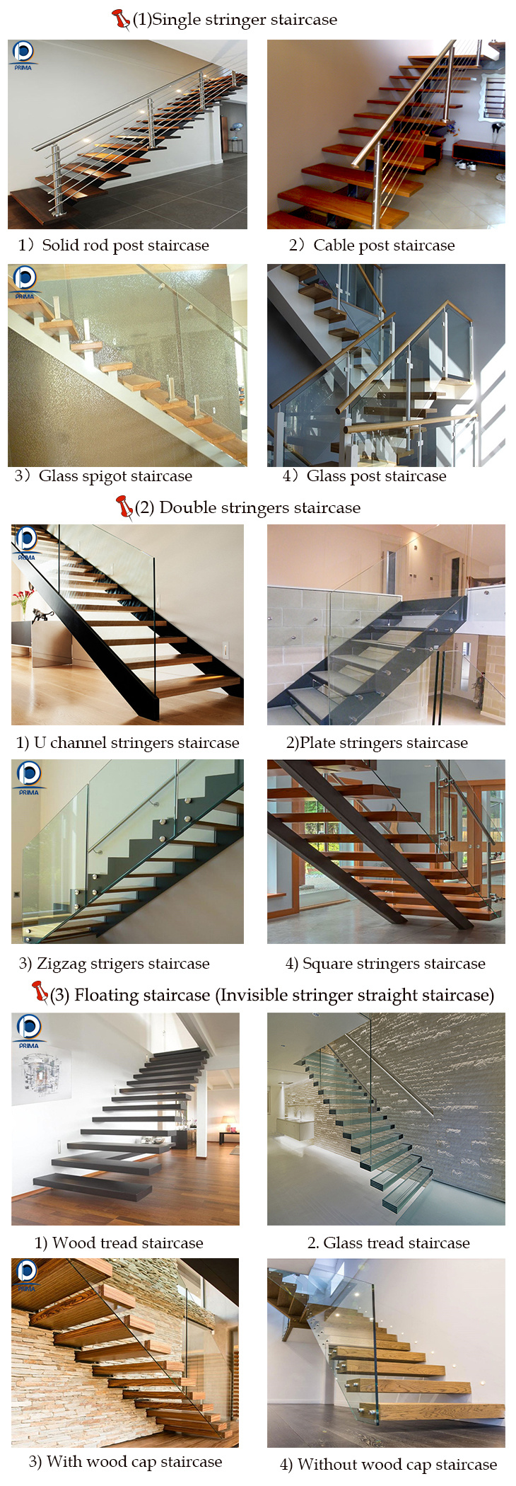 Frameless Glass Balustrade Modern Straight Stairs Staircase Factory Direct Sale