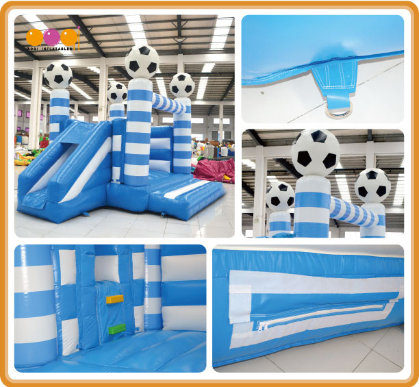 Football Theme Inflatable Combo Bouncer with Slide (AQ02107-3)
