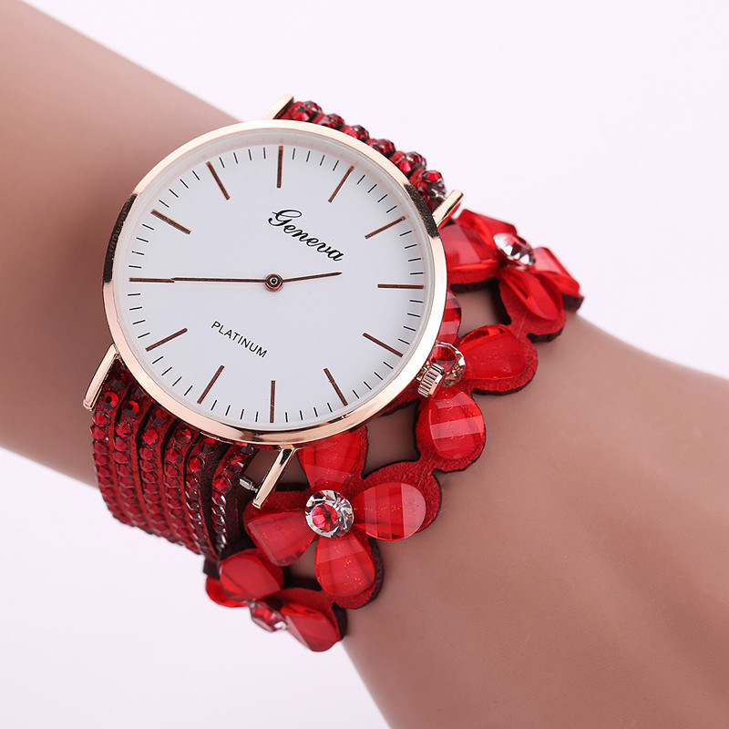 Elegant Quartz Bracelet Ladies Watch Gift Crystal Wrist Fashion Women Watch