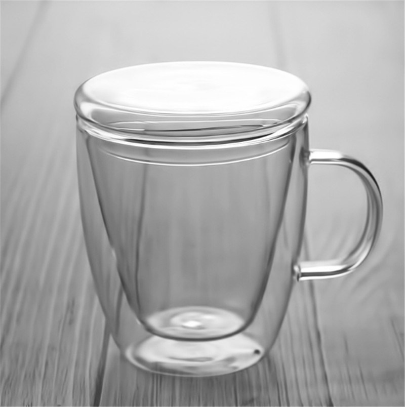 Double Layer Glass Thermos Coffee Water Cup