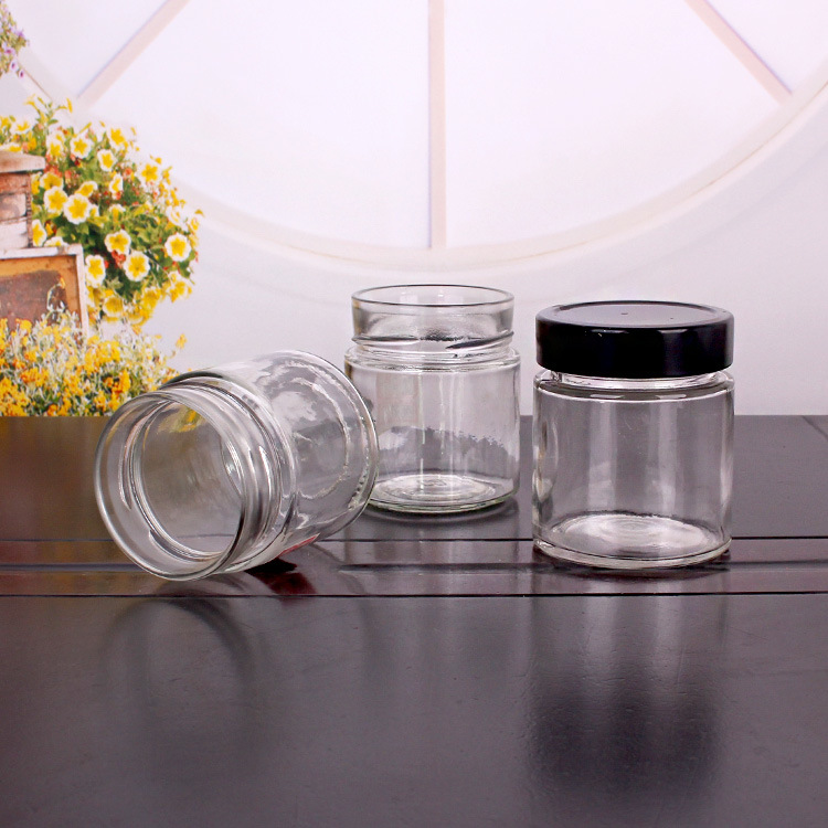 Round Cylinder Glass Candle Jar Glass Holder with Steel Lid