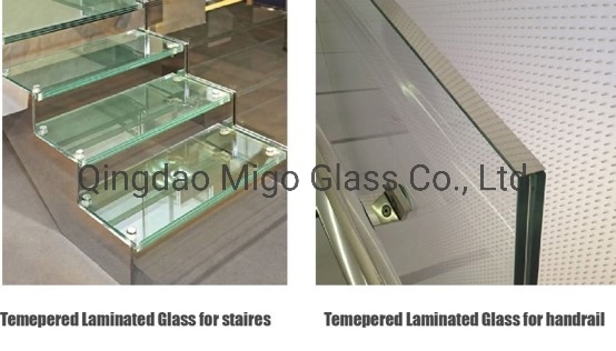 6.38mm, 8.38mm, 10.38mm, 12.38mm Laminated Flat Glass Safety Glass