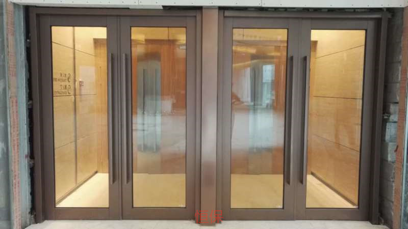 BS476 26mm Double Layer Fire Rated Glass 60min Metal Door