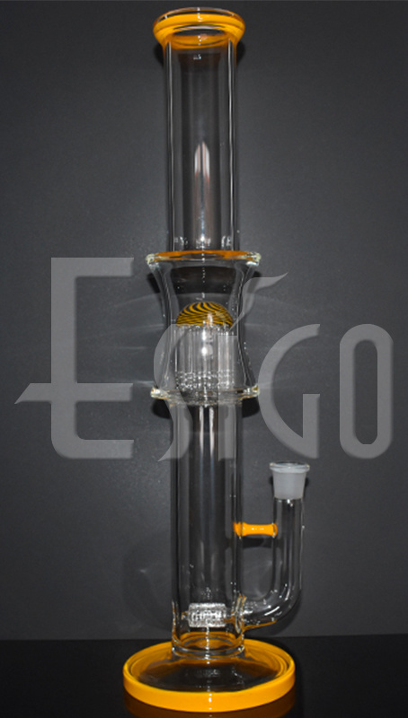 Esigo 18" Tall Glass Splash Guard Wig Wag Water Pipe