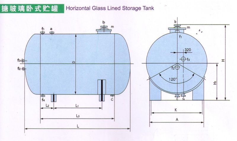 Glass Lined Storage Tanks, Single Layer Glass Lined Tanks