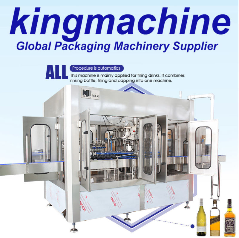 Good Quality Glass Bottle Champagne Sparkling Alcohol Wine Filling Machine