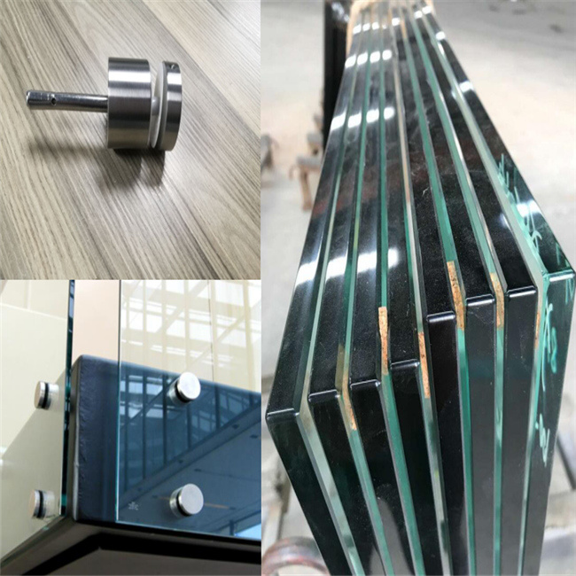 High Quality Frameless Glass Railing with Standoff Part for Decking