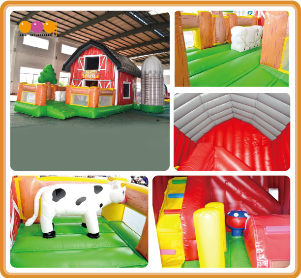 Colorful Farm House Inflatable Bouncer (AQ150)