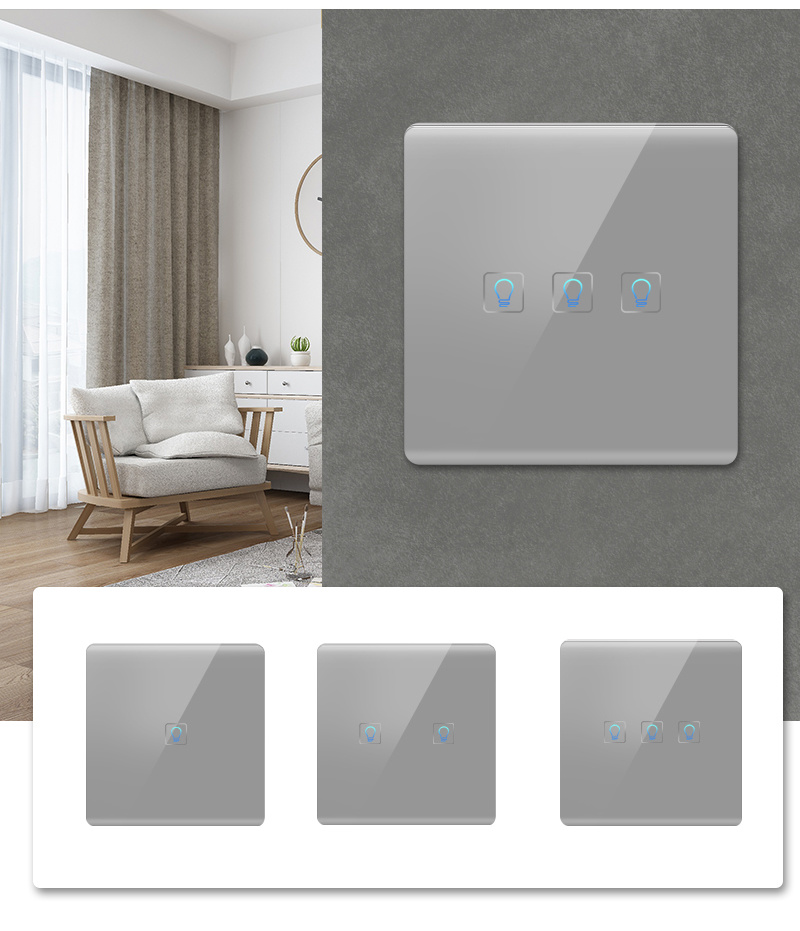 86 Type Glass Panel Smart WiFi Touch Switch