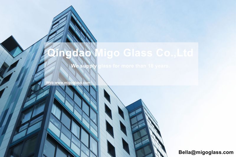 Clear Dark Blue Anti-Reflective Safety Tinted Tempered Laminated Glass