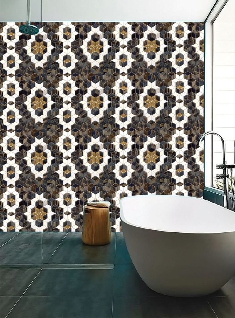 High Quality Wall Coating Bathtub Area Glass Tiles Mosaic