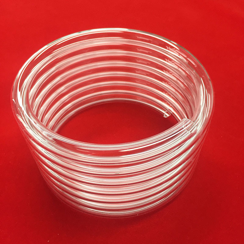 Translucent Spiral Quartz Glass Tubing with High Purity