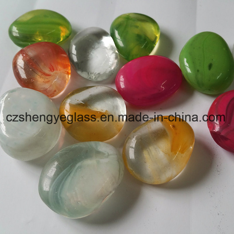 Professional Made Colorful Decorative Flat Glass Beads for Aquariums Sea Glass