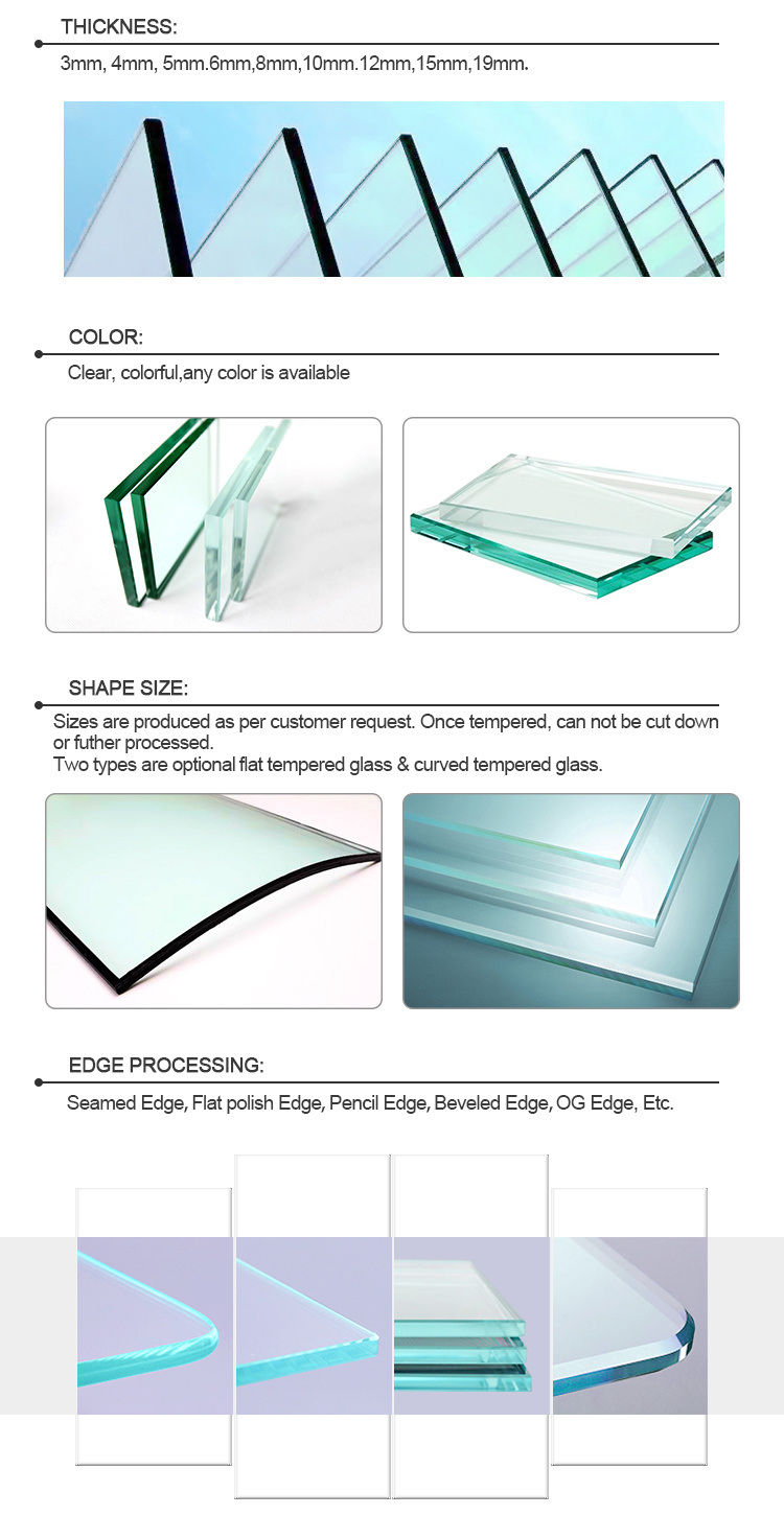 Toughened Safety Glass Frosted Tempered Glass Tinted Tempered Glass Tempered Glass Supplier of China