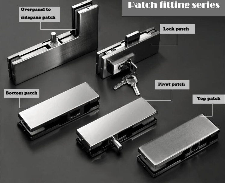 Door Hinge Glass Fittings Over Panel Side Panel Patch Fittings