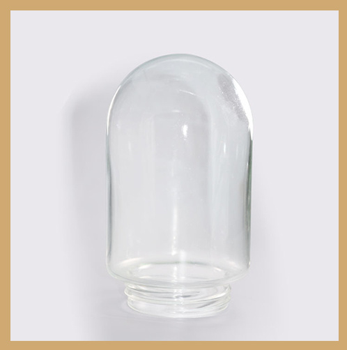 Hand Blown Glass Lamp Cover Transparent Signal Glass Light Cover