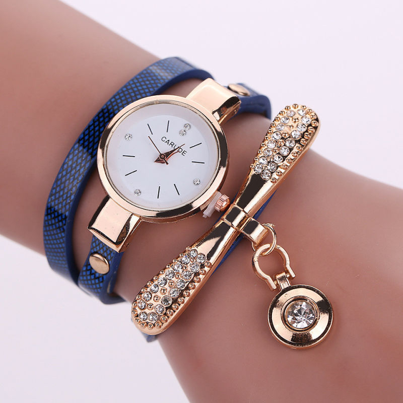 Brand Luxury Watch Women Gold Fashion Eye Crystal Bracelet Wristwatch Vintage Casual Dress Quartz Watch Ladies Clock Watch