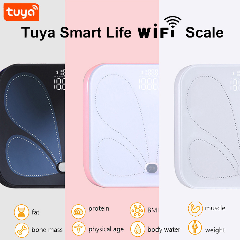 Digital Weighing Scale Body Fat Tuya Smart Scale ITO Glass