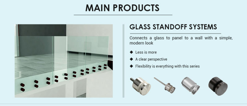 Stainless Steel Frameless Glass Railing Bracket Deck Post Glass Standoff