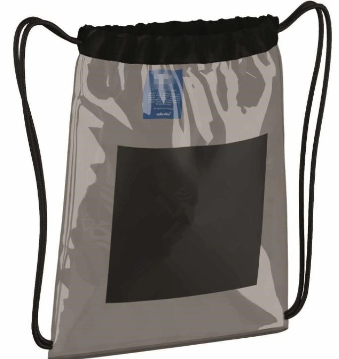 Clear Transparent TPU PVC Gym Sack Drawstring Bag Backpack