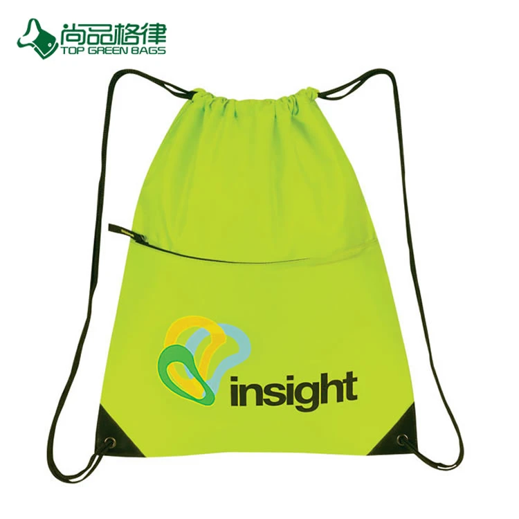 2018 Custom Print Waterproof Sports Drawstring Gym Backpack Bag