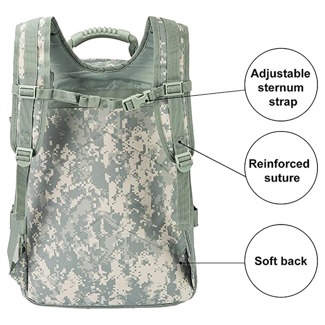 Military Backpack Large Assault Backpack Tactical Expandable 3-Day Travel Bag with Waist Strap for Outdoor