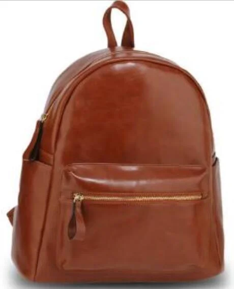 Hot Sale Tan Color Newest European Style Soft PU Ladies Backpack