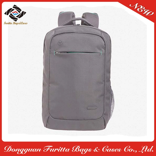 Grey Polyester 15 Inch Tote Business Message Briefcase Laptop Backpack Bag (FRT4-37)
