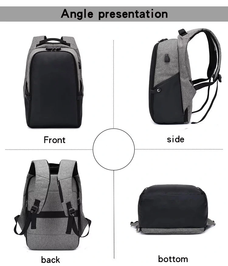 Business Travel Waterproof Notebook Backpack Laptop Bags Smart Anti Thief Backpack with USB Charging Port 