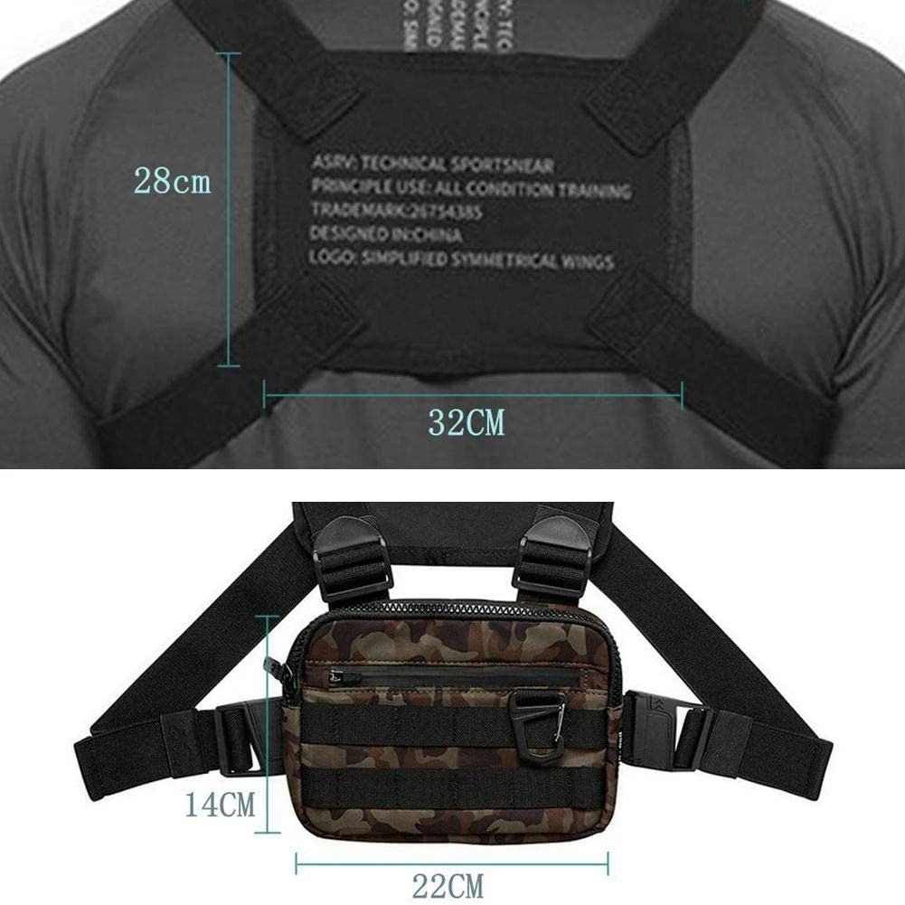 High Quality Tactical Running Backpack Camouflage Sports Bag Vest