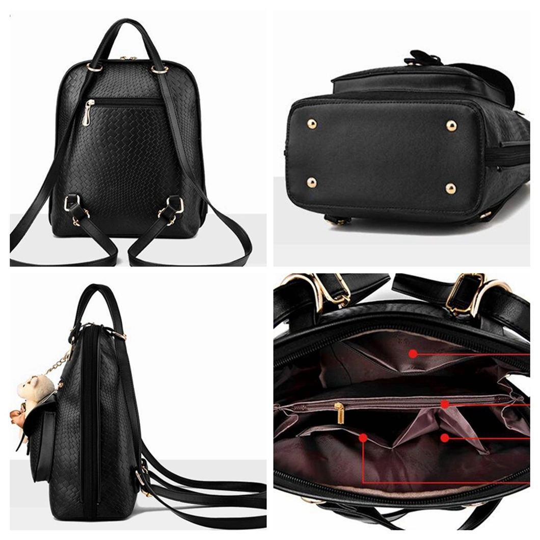 Fashion Ladies Casual School Leather Backpack Women