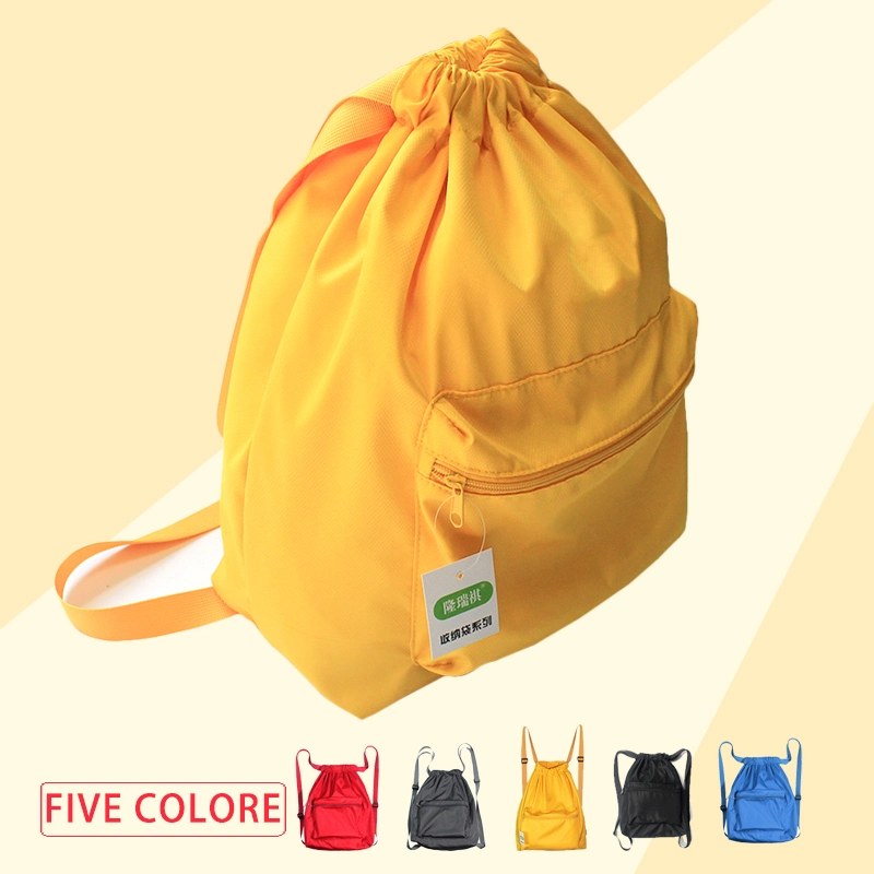 Practical Wear-Resistant String Gym Shopping Sport Yoga Multicolor Drawstring Travel Backpack