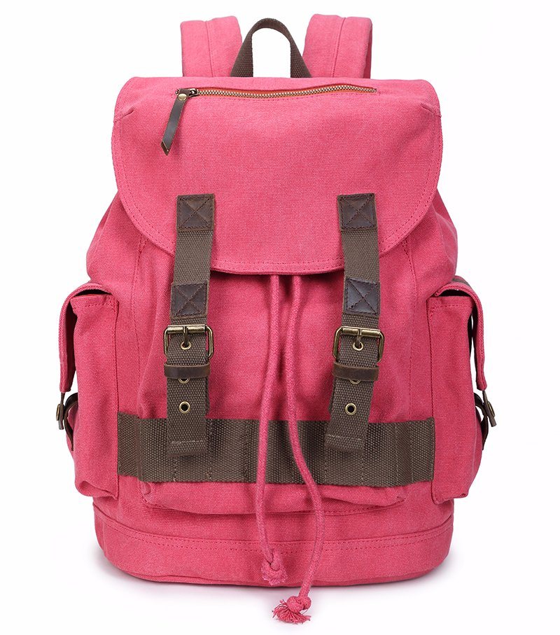 High Quality Boy Canvas Backpack Washed Heavy Canvas Girl Satchel Bag (RS-PTB666A)