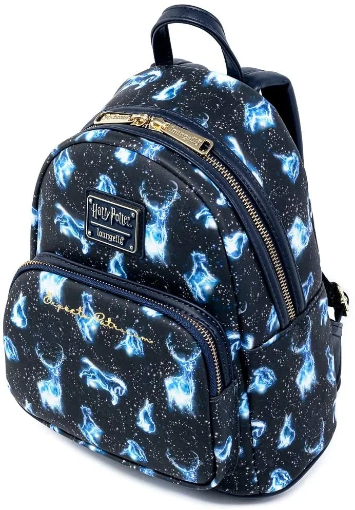 Loungefly Mickey Expecto Patronus School Backpack Bag All Over Print Womens Double Strap Shoulder Bag Purse