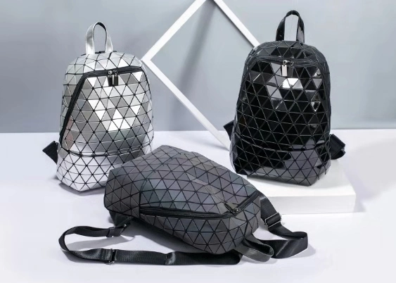 Luminous Geometric Lattice Large Capacity Backpacks Outdoor Travel Shoulder Bags