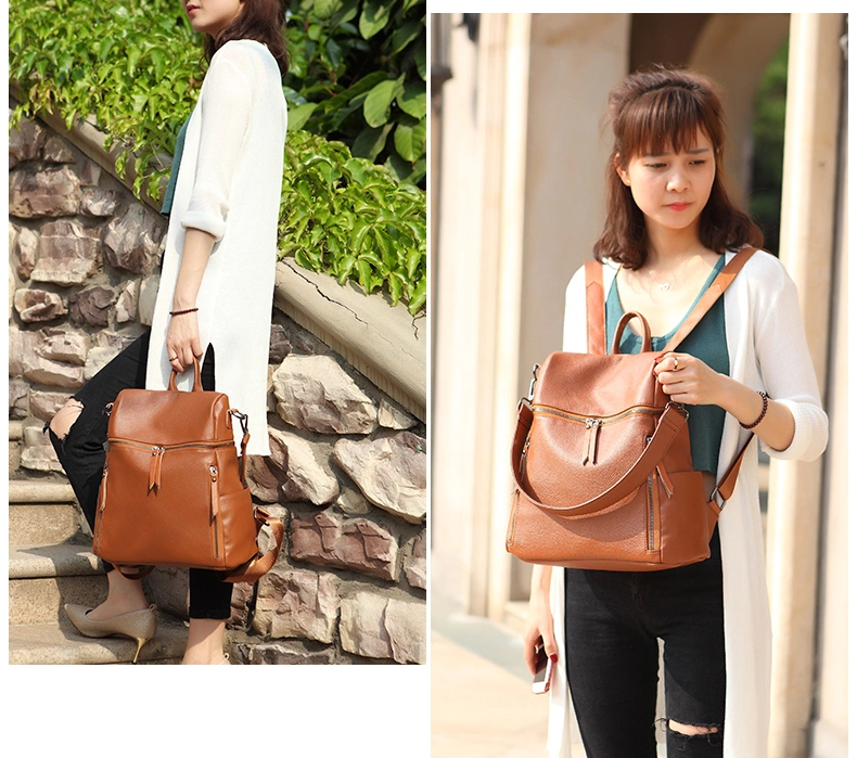 Factory Leisure PU Leather Backpacks Ladies Backpack Fashion Handbag