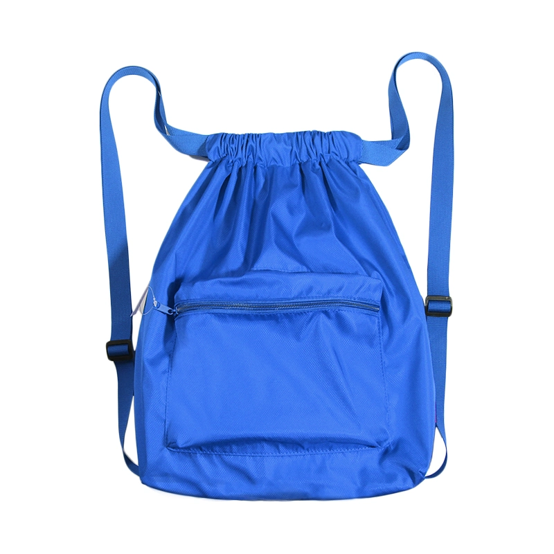 Portable Foldable Durable Nylon Water Resistant Travel Hiking Gym Shopping Drawstring Backpack Bag