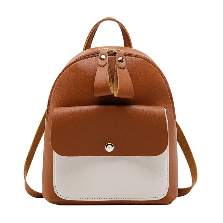2019 New Arrival Fashion Colorful Multi-Function Mini Women Backpack, Design Contrast Color PU School Backpack