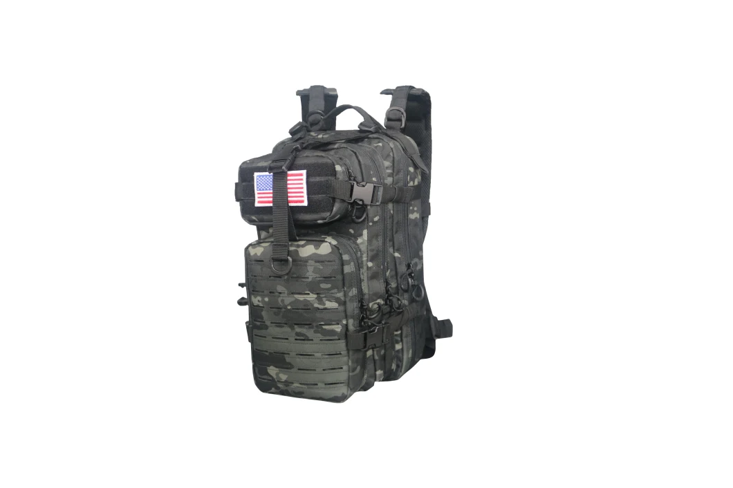 Tactical Bag Small Assault Backpack Laser Cut Bag Black Multicam
