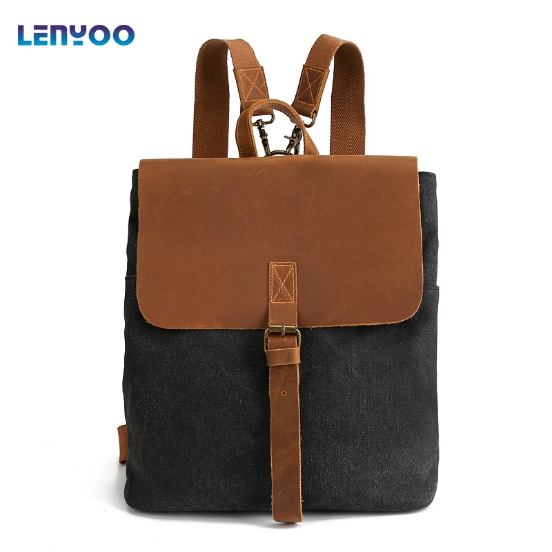 Vintage Leather Backpacks Custom Computer Backpacks Single-Shoulder Backpacks