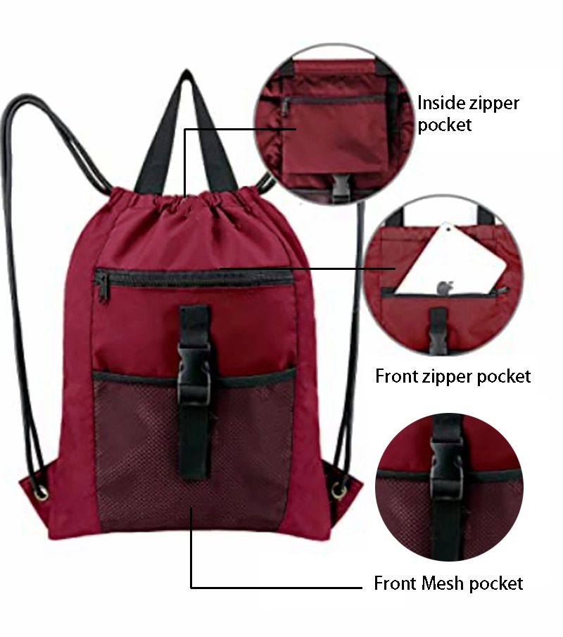 Drawstring Backpack Bag Gym Sports String Sack Pack for Teens Men and Women