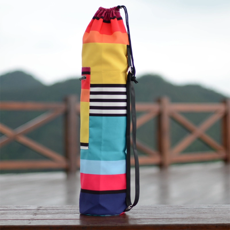 Factory Direct Spot New Printed Canvas Yoga Bag Fashion One Shoulder Yoga Backpack Custom Yoga Mat Bag
