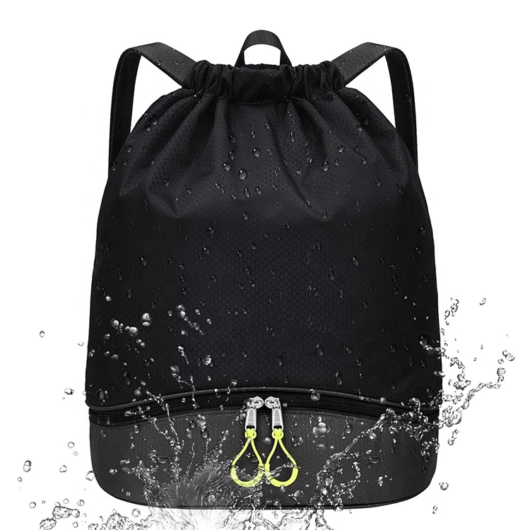 Factory Customized Waterproof Basketball Backpack Swim Fitness Sports Gym Sack Drawstring Bag