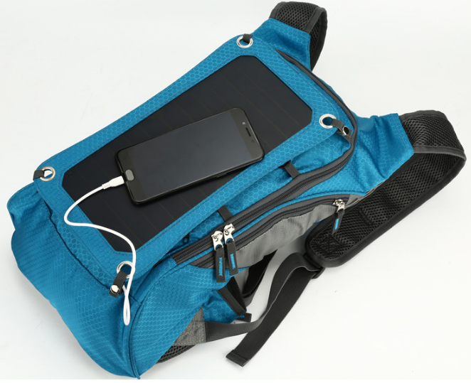 Sunpower Solar Power Backpack Packbag Back Bag Mobile Phone Power Bank Charger