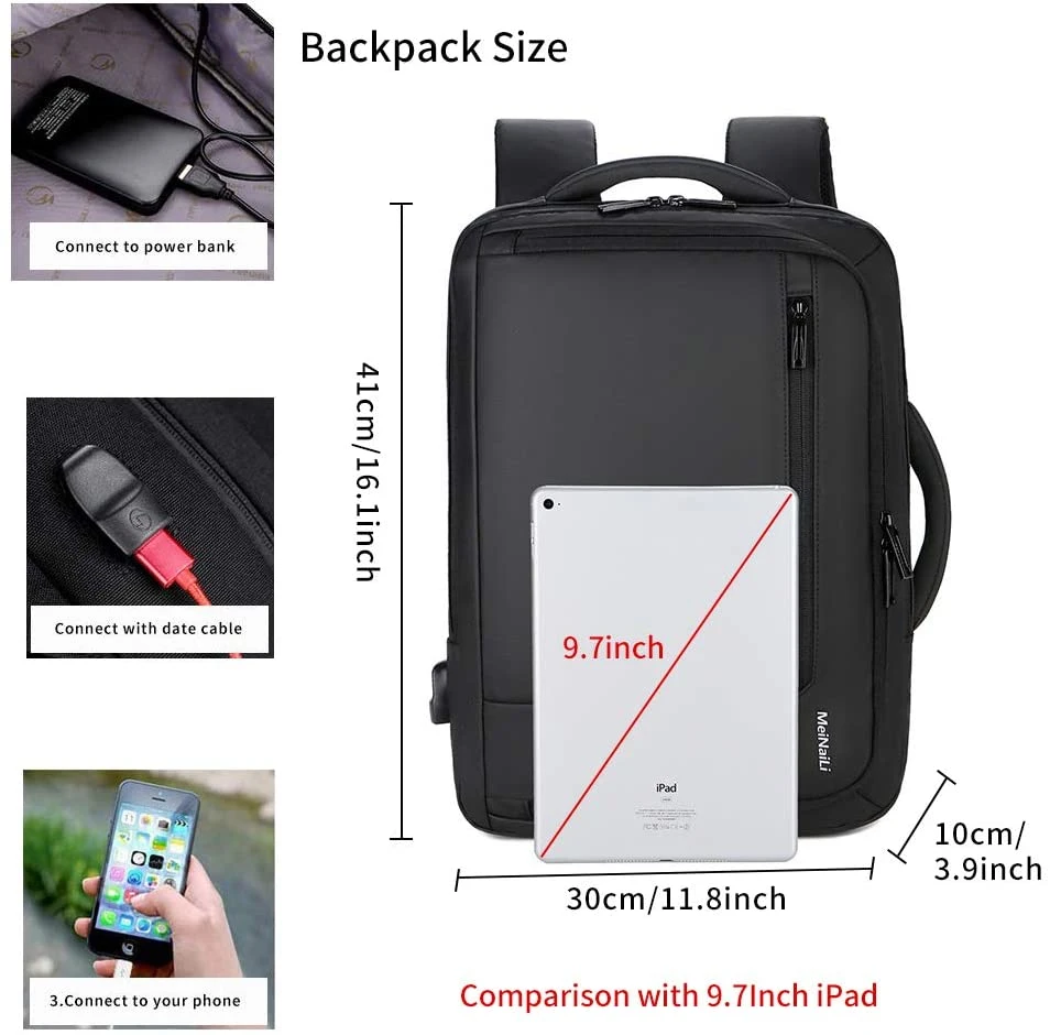 Cheap Water Resistant Teenagers School Bags Casual Rucksack Smart USB Laptop Backpacks for Men
