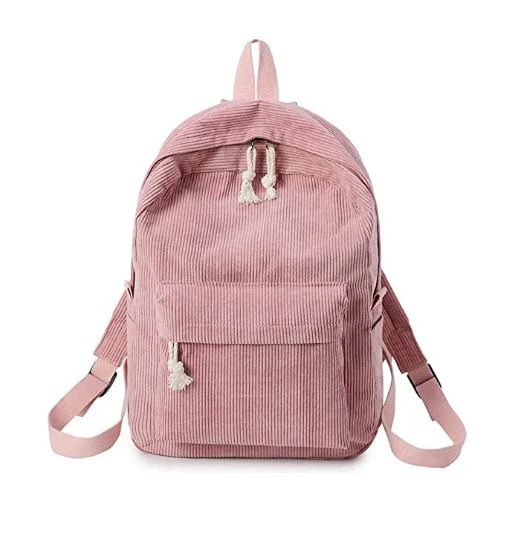 Mini Cotton Canvas Cute Small Backpack Rucksack, Custom Soft Corduroy Casual School Bag for Kids, College, Compus