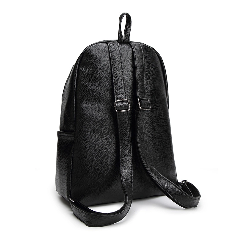All Season Style Black Soft PU Ladies Backpack