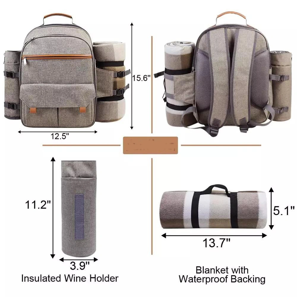 2020 New Style Foldable Cooler Picnic Backpack Bag for Outdoor Activity